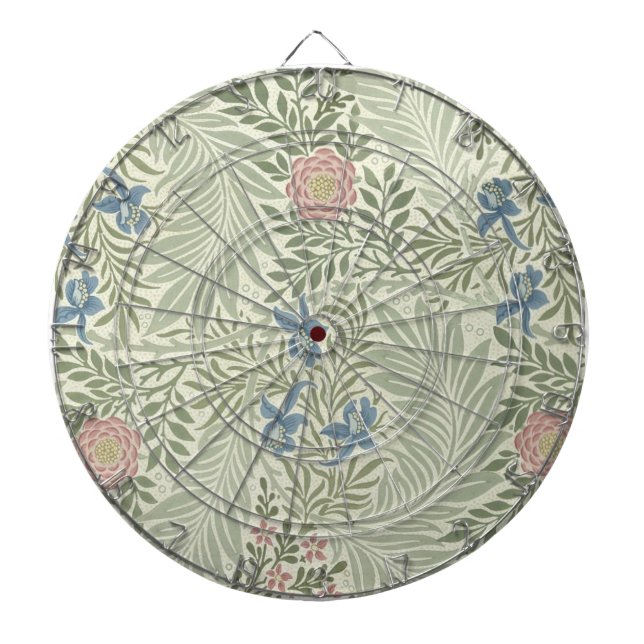 William Morris Larkspur Floral Wallpaper Dartscheibe (vorne)
