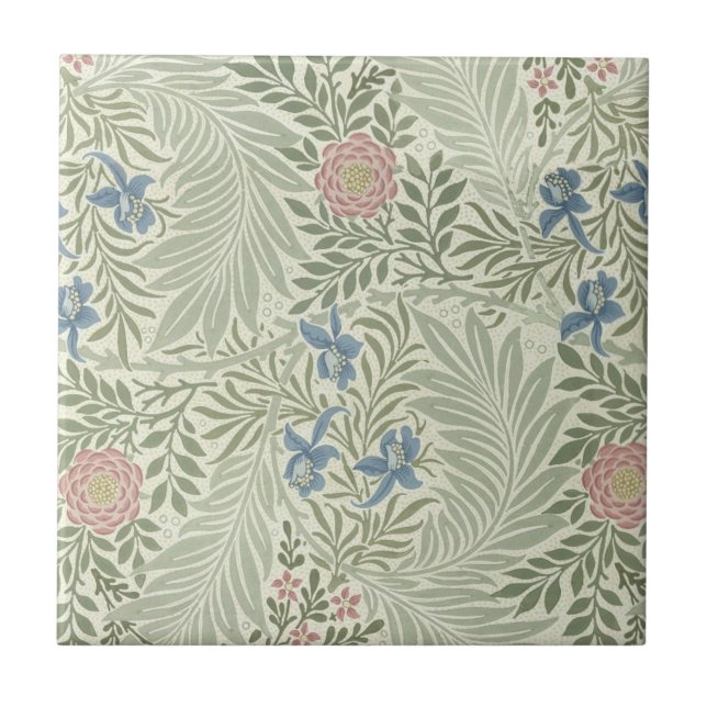 William Morris Larkspur Floral Wallpaper Fliese (Vorderseite)