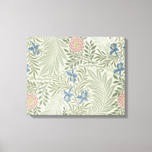 William Morris Larkspur Floral Wallpaper Leinwanddruck (Vorderseite)