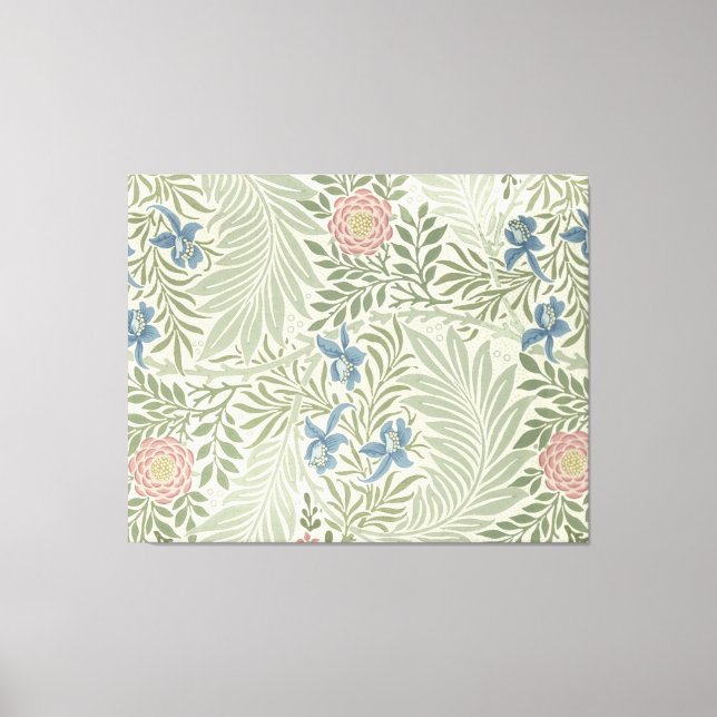 William Morris Larkspur Floral Wallpaper Leinwanddruck (Vorderseite)