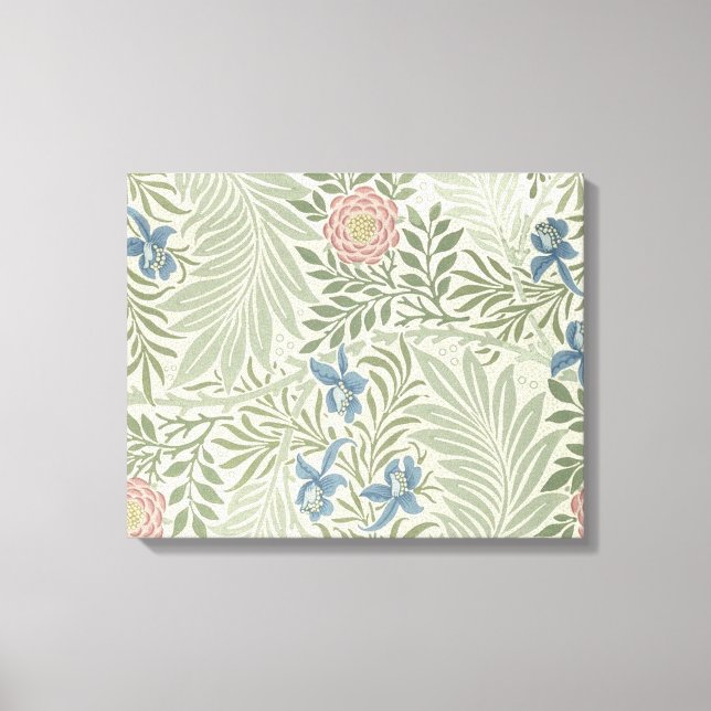 William Morris Larkspur Floral Wallpaper Leinwanddruck (Vorderseite)