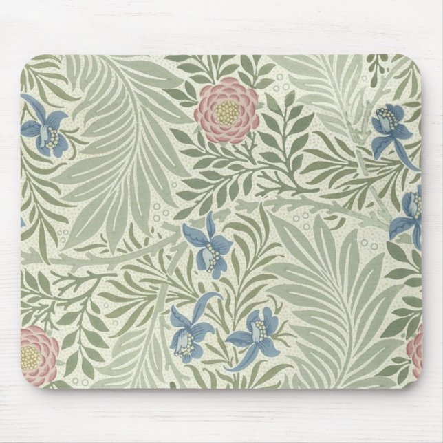 William Morris Larkspur Floral Wallpaper Pattern Mousepad (Vorne)