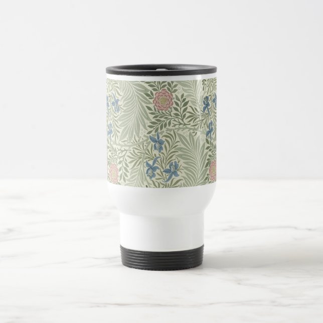 William Morris Larkspur Floral Wallpaper Reisebecher (Mittel)