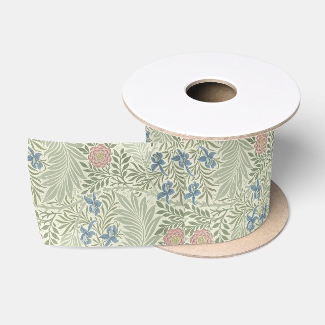 William Morris Larkspur Floral Wallpaper Satinband (Spule)