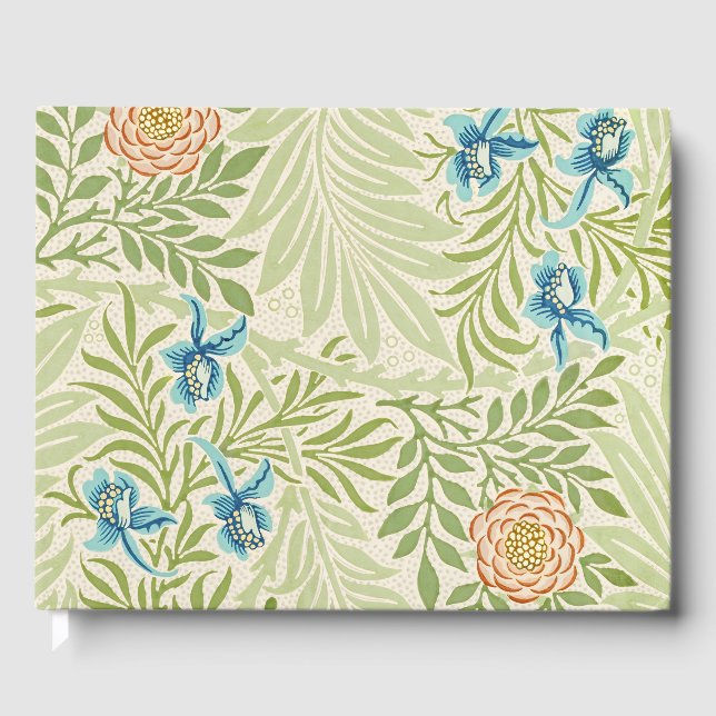 William Morris Larkspur Muster Gästebuch (Vorderseite)