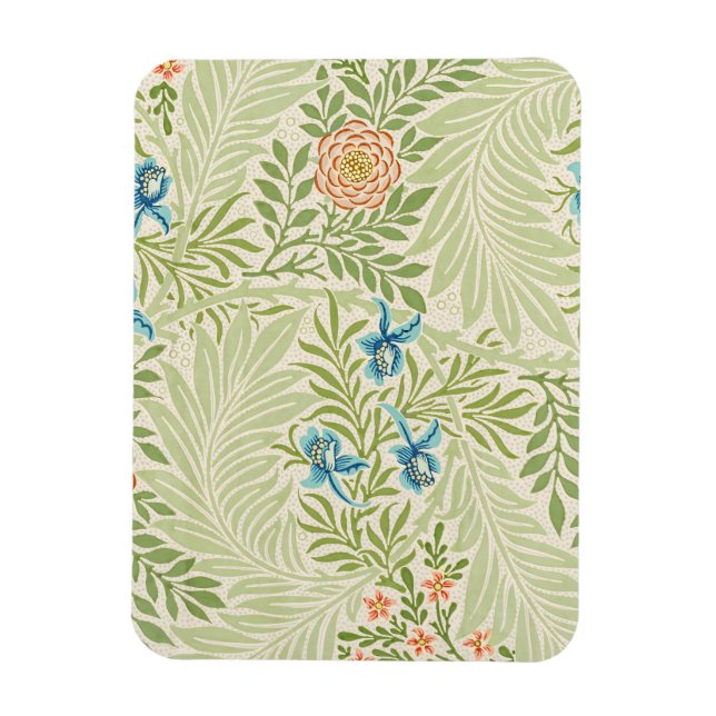 William Morris Larkspur Muster Magnet (Vertikal)