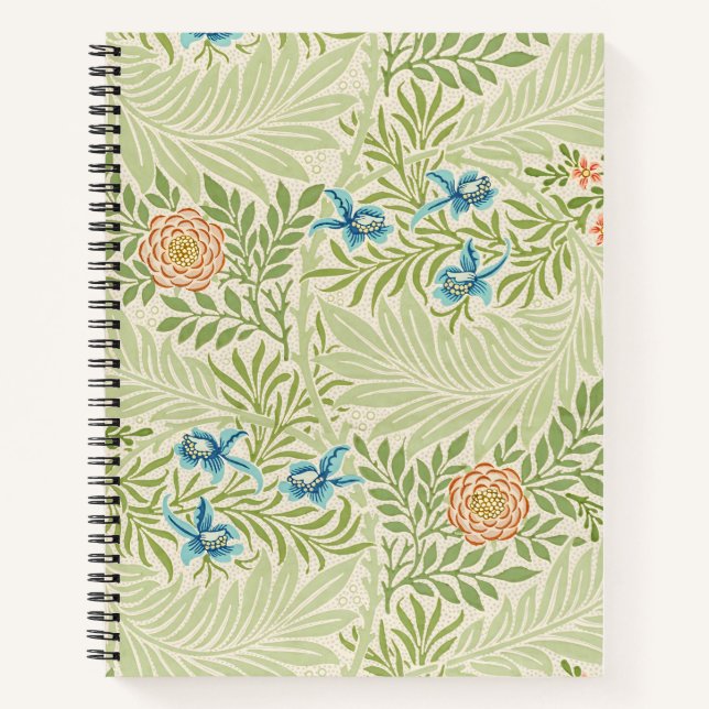 William Morris Larkspur Muster Notizbuch (Vorderseite)
