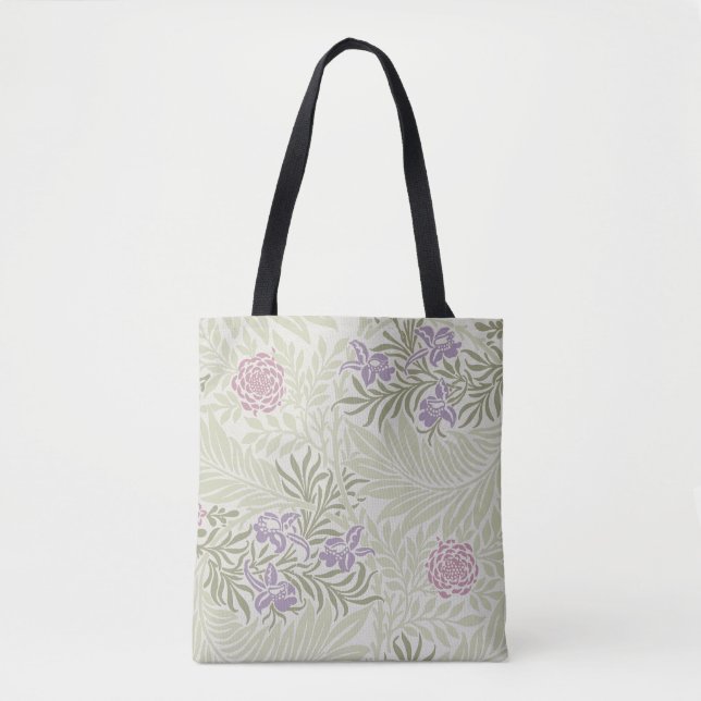 William Morris Lavender & Pink Larkspur Muster Tasche (Vorderseite)