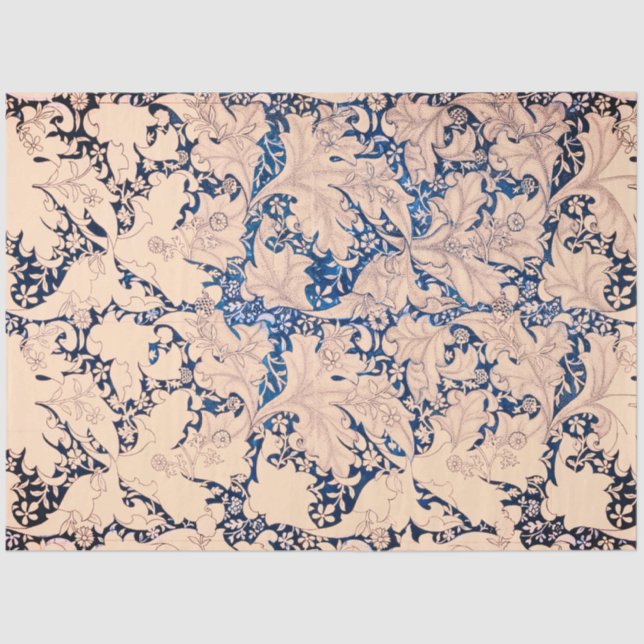 William Morris LEAF PATTERN DECOUPAPAGE Zwirnpapie Seidenpapier (Vorderseite)