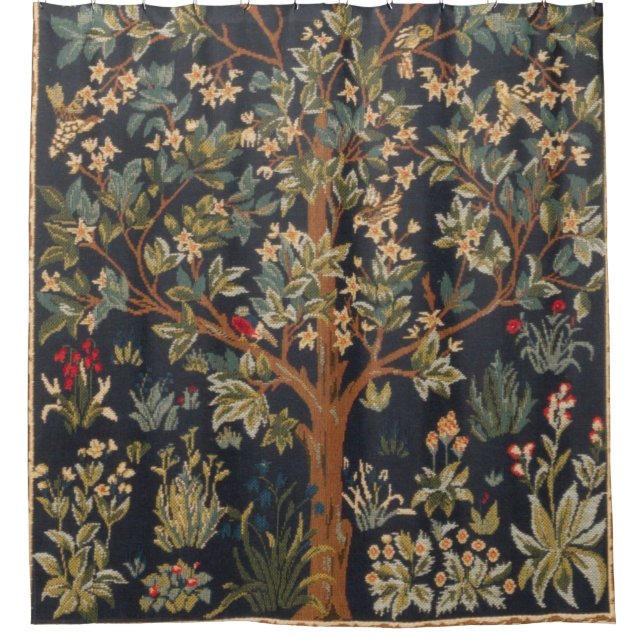 William Morris - Lebensbaum Duschvorhang (Vorderseite)