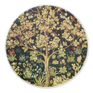 William Morris Lebensbaum Florale Vintage Kunst Keramikknauf