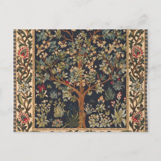 William Morris - Lebensbaum Original Postkarte (Vorderseite)