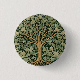 William Morris Lebensbaum Vintage Pre-Raphaelite Button