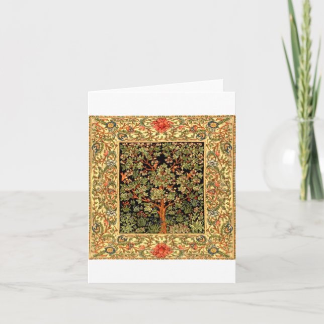 William Morris - Lebensbaummuster Karte (Vorderseite)