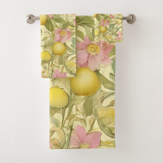 William Morris Lemon & Floral Badhandtuch Set (Insitu)