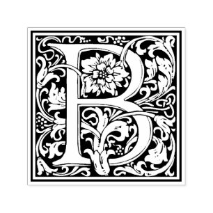 William Morris Letter B Viktorianische florale Bri Permastempel