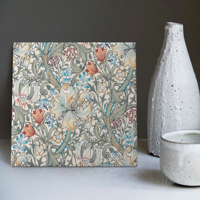 William Morris Lilie Nahtloses Blumenmuster Fliese (Von Creator hochgeladen)