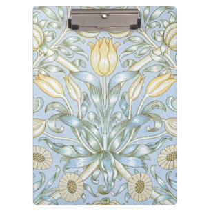 William Morris Lilie- und Granatapfel-Blumenmuster Klemmbrett