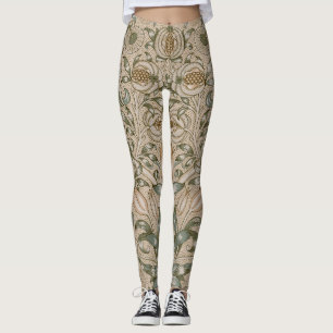 William Morris Lilien- und Granatapfel-Blütenmuste Leggings