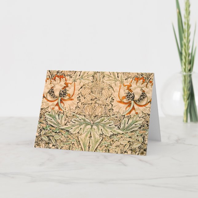 William Morris LILIES Faltes Grußkarte Karte (Vorderseite)