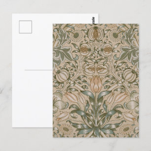 William Morris Lily and Pomegranate Blume Pattern Postkarte