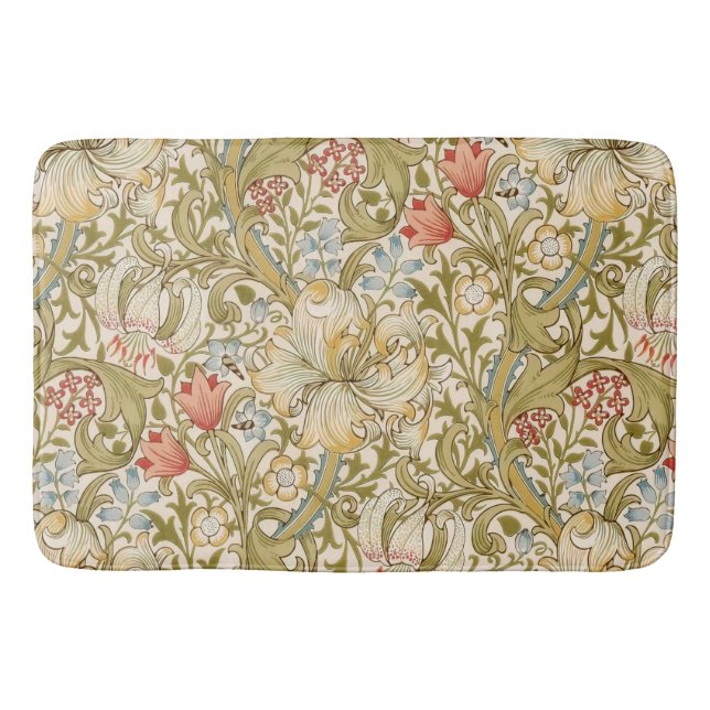 William Morris Lily Art Nouveau Floral Badematte (Vorderseite)