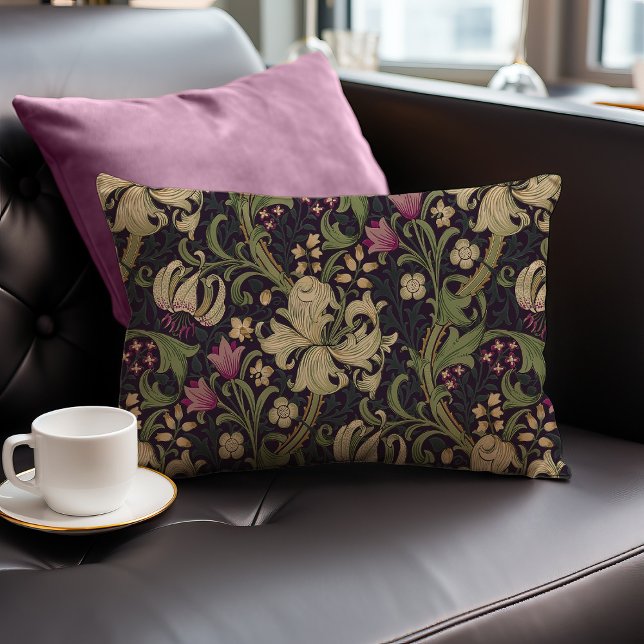 William Morris Lily Art Nouveau Floral Lendenkissen (Von Creator hochgeladen)
