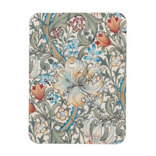 William Morris Lily Art Nouveau Floral Pattern Mag Magnet