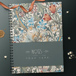 William Morris Lily Art Nouveau Floral Pattern Nic Notizblock