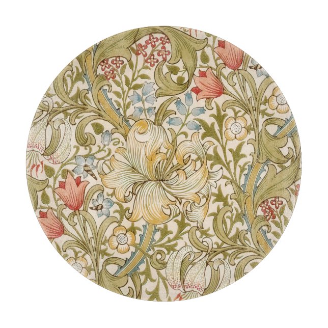 William Morris Lily Art Nouveau Floral Pattern Schneidebrett (Vorderseite)