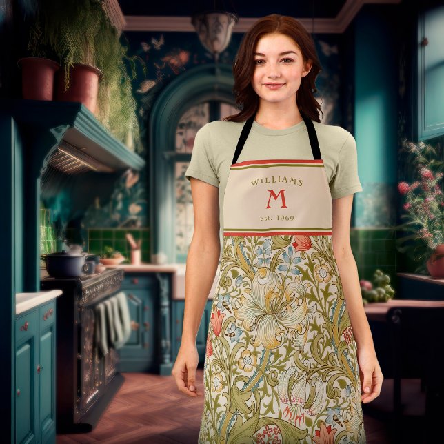 William Morris Lily Art Nouveau Floral Schürze (Von Creator hochgeladen)