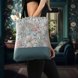 William Morris Lily Art Nouveau Floral Two-Tone Tasche