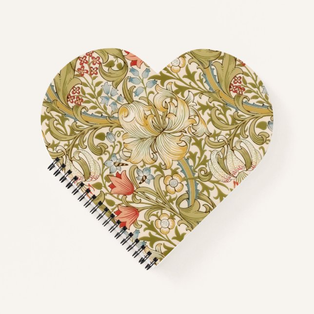 William Morris Lily Art Nouveau Notizbuch (Vorderseite)