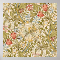 William Morris Lily Art Nouveau Pattern