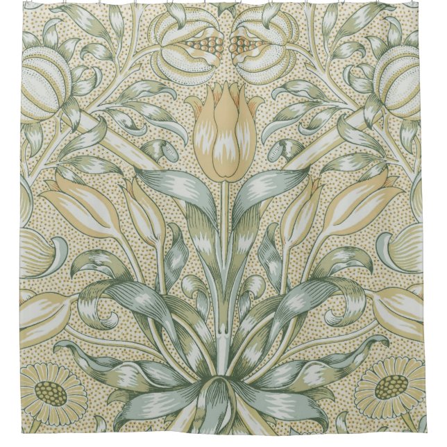 William Morris Lily und Pomegranate Blume Classic Duschvorhang (Vorderseite)