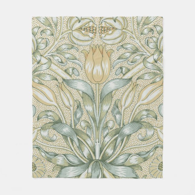 William Morris Lily und Pomegranate Blume Classic Fleecedecke (Vorderseite)