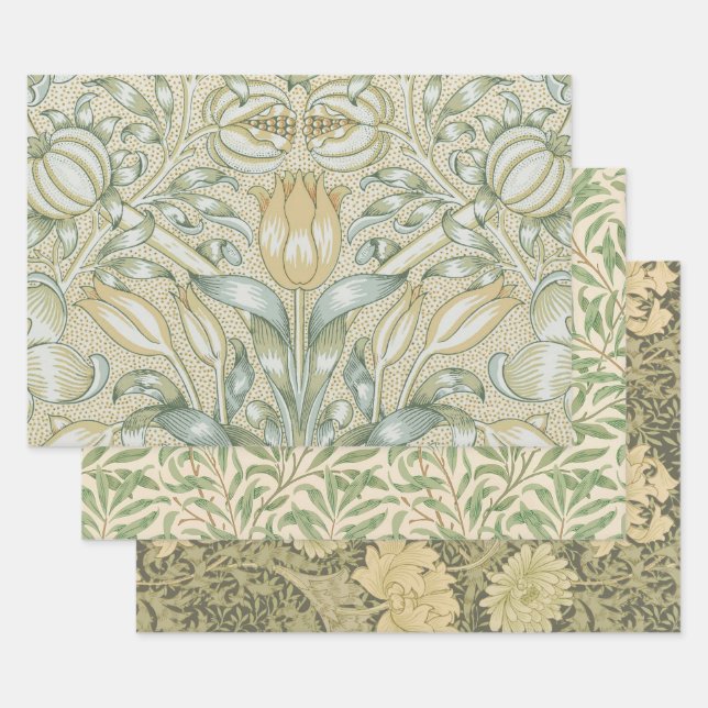 William Morris Lily und Pomegranate Blume Classic Geschenkpapier Set (Set)
