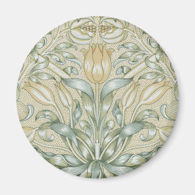 William Morris Lily und Pomegranate Blume Classic Magnet (Vorne)