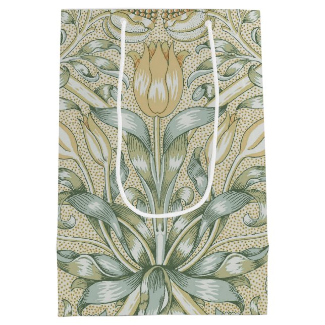 William Morris Lily und Pomegranate Blume Classic Mittlere Geschenktüte (Rückseite)