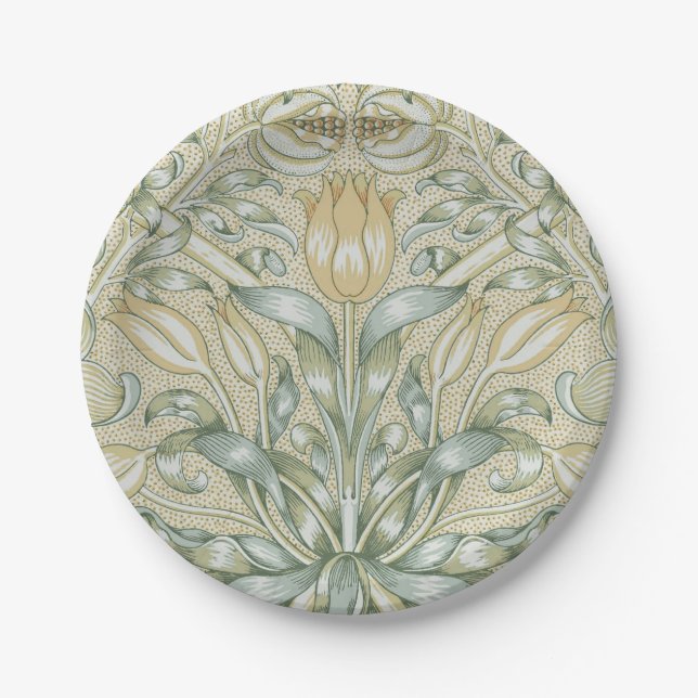 William Morris Lily und Pomegranate Blume Classic Pappteller (Vorderseite)