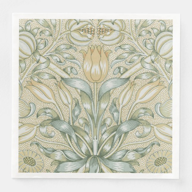 William Morris Lily und Pomegranate Blume Classic Serviette (Vorderseite)