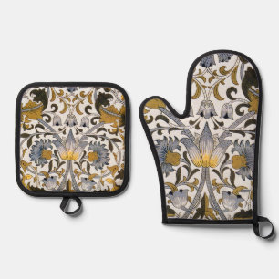 William Morris Lodden Blume Ofenhandschuh & Topflappen-Set