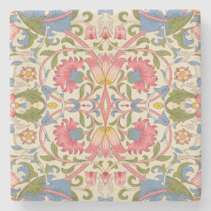 William Morris Lodden Blumendekor Pastell Steinuntersetzer