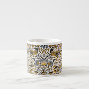 William Morris Lodden Blumenmuster: Blau Gold Espressotasse