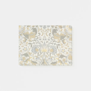 William Morris Lodden Blumenmuster: Blau Gold Post-it Klebezettel