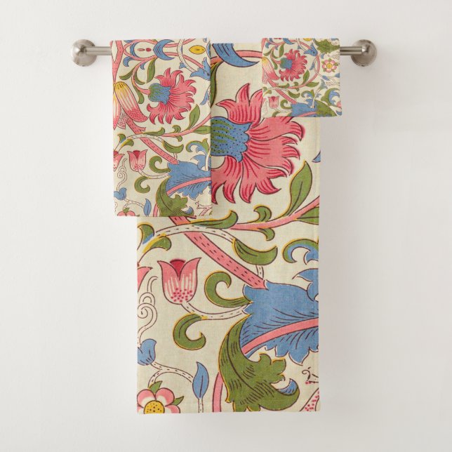 William Morris Lodden Spring Wallpaper Art Badhandtuch Set (Insitu)