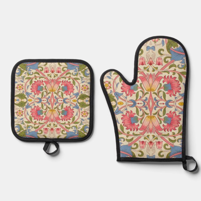 William Morris Lodden Spring Wallpaper Art Ofenhandschuh & Topflappen-Set (Vorderseite)