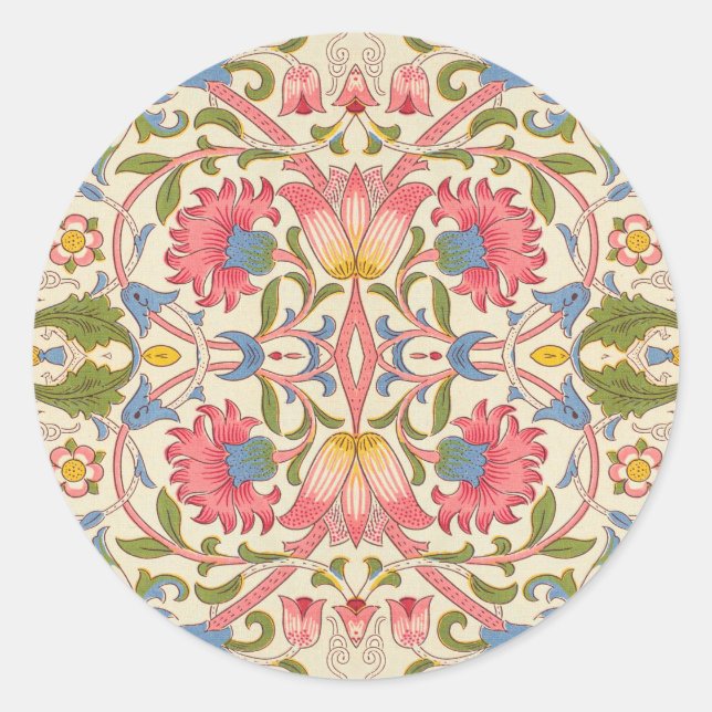 William Morris Lodden Spring Wallpaper Art Runder Aufkleber (Vorderseite)