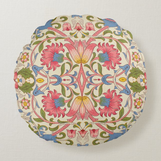 William Morris Lodden Spring Wallpaper Art Rundes Kissen (Vorderseite)