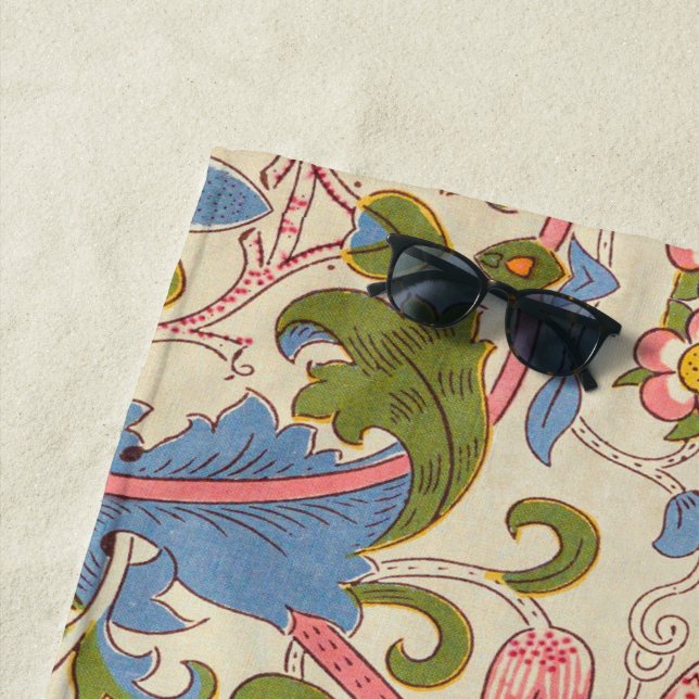 William Morris Lodden Spring Wallpaper Art Strandtuch (Beispiel)